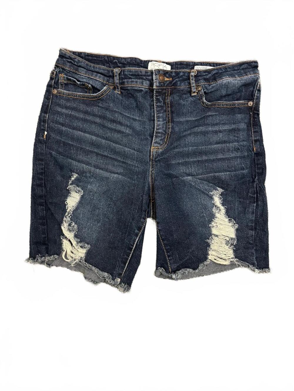 Sofia Jeans Distressed Denim Shorts Size 10